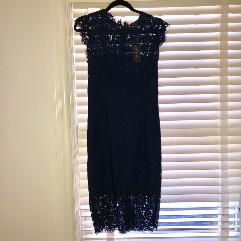 Rachel Zoe navy lace dress.